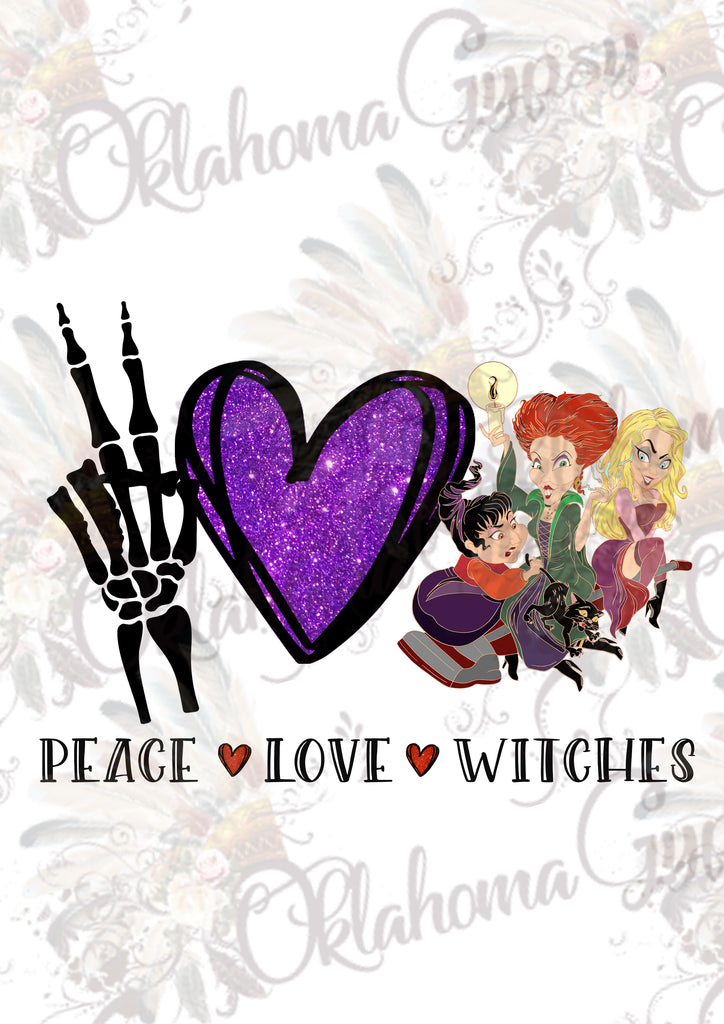Peace Love Witches - Hocus Pocus Inspired Digital File