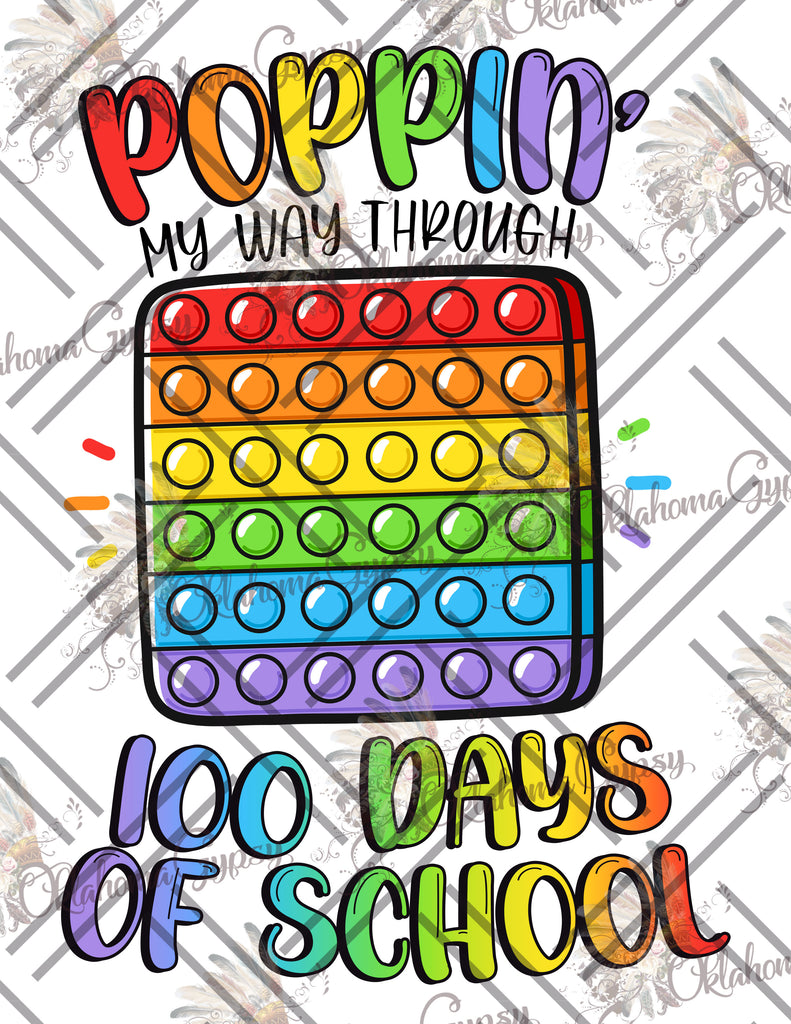 Poppin' My Way Through 100 Days Of School Digital File
