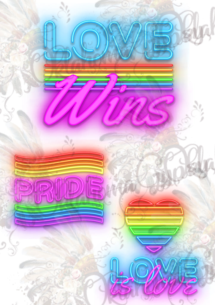 Gay Pride Neon Signs Digital File