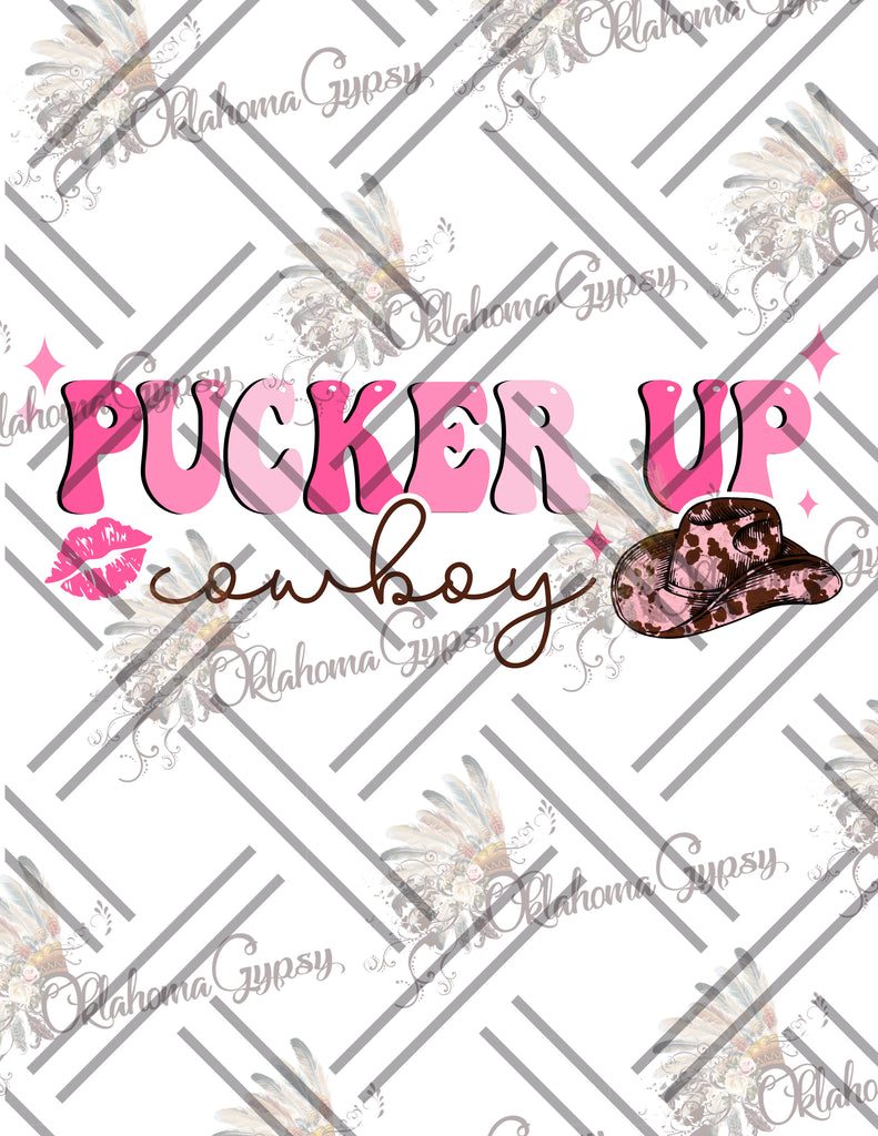 Pucker Up Cowboy Digital File