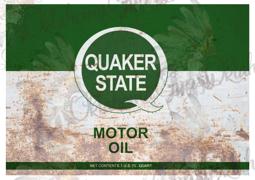 Quaker Oil Label Digital File