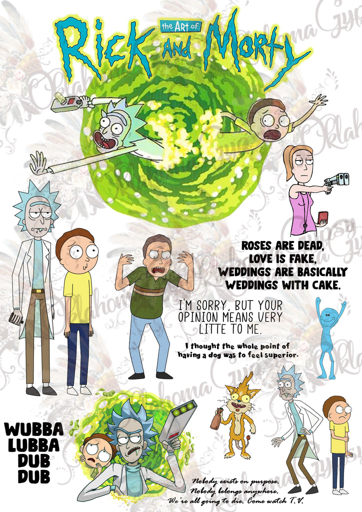 Rick and Morty Inspired Top Hits Digital File