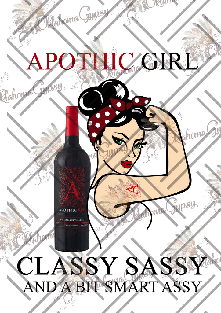 Apothic Wine Girl Inspired Digital File
