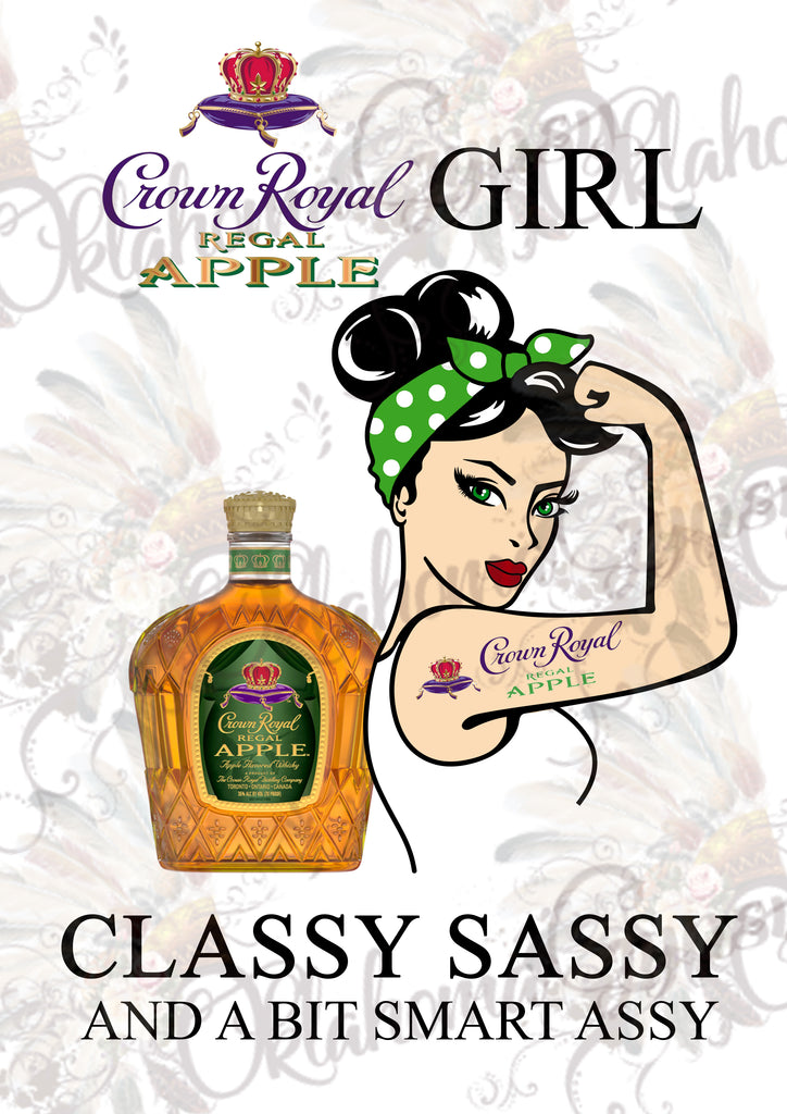 Crown Royal Regal Apple Girl Inspired Digital File