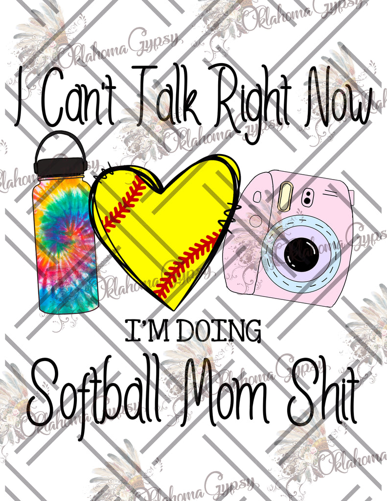 I Can't Talk Right Now, I'm Doing Softball Mom Shit Digital File Wraps