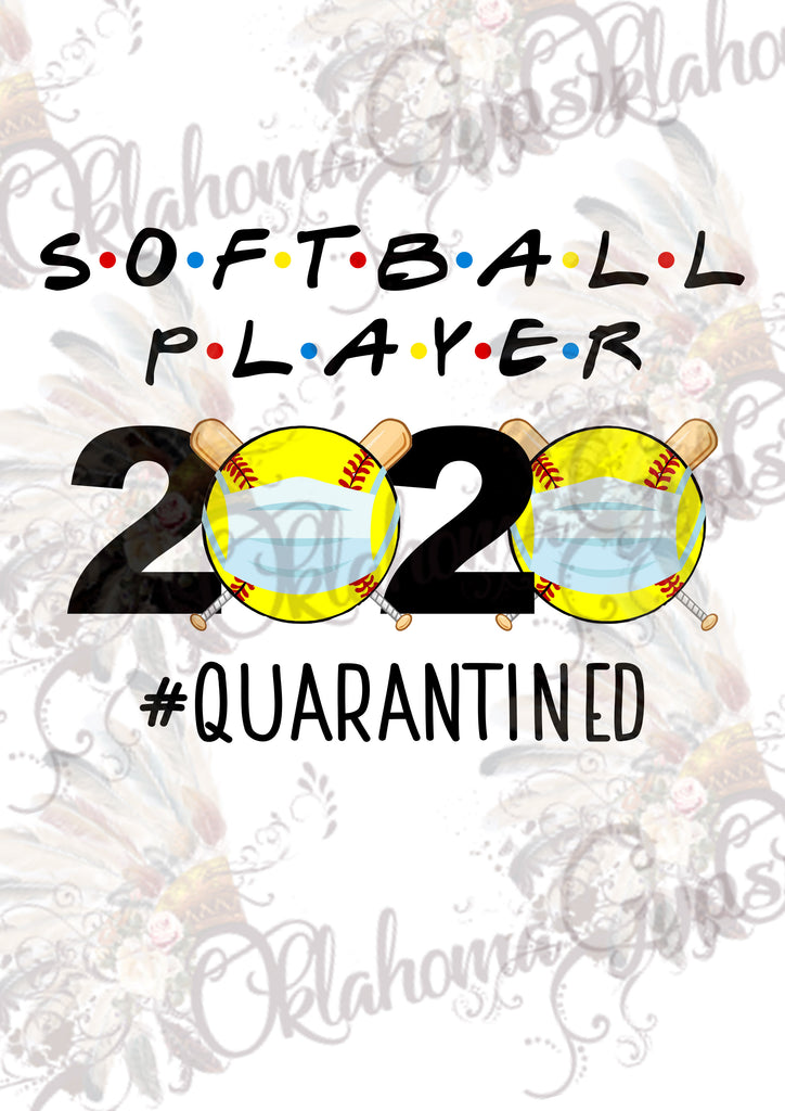 Softball Player 2020 Quarantined Digital File
