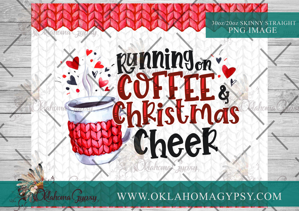 Running On Coffee & Christmas Cheer Digital File Wraps