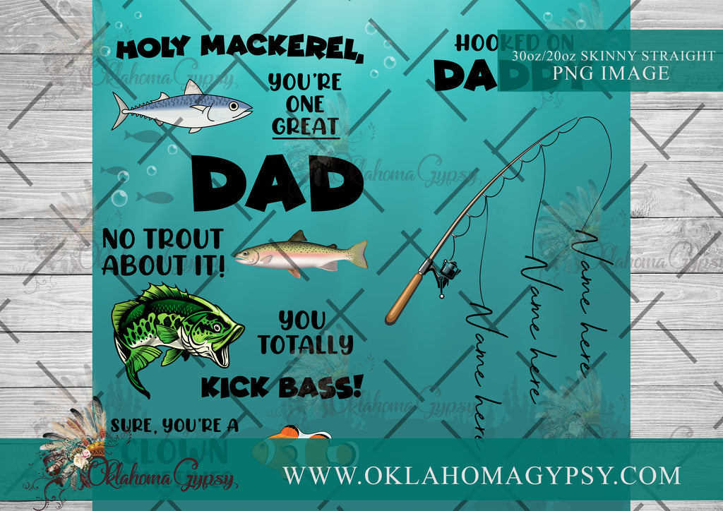 Hooked On Daddy Digital File Wraps