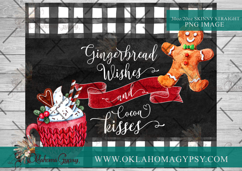 Gingerbread Wishes & Cocoa Kisses Digital File Wraps