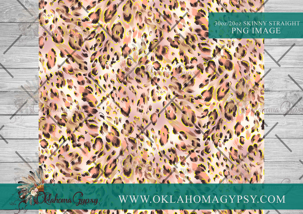 Pink Yellow Leopard Digital File Wraps