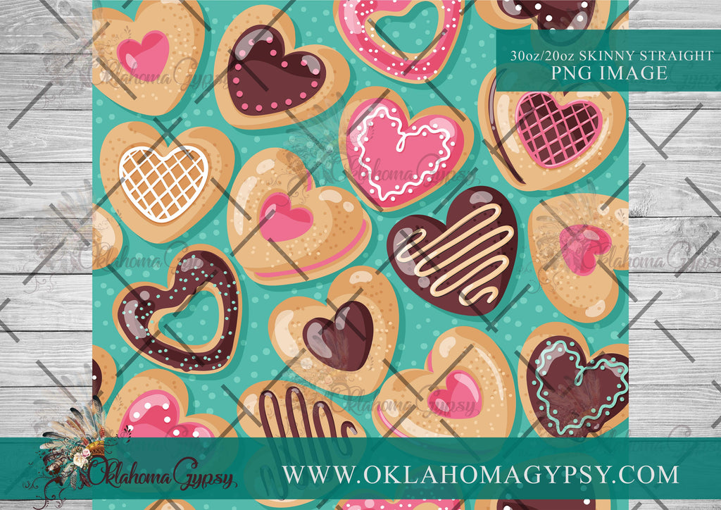 Valentine Sugar Cookie Digital File Wraps