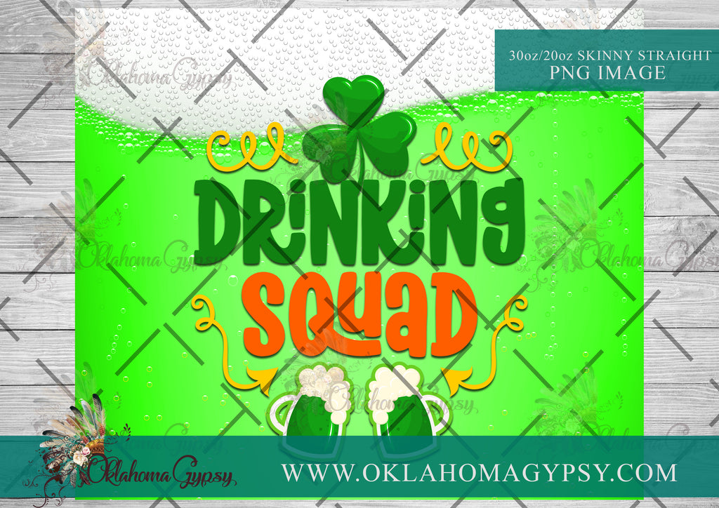 Drinking Squad Green Beer Digital File Wraps