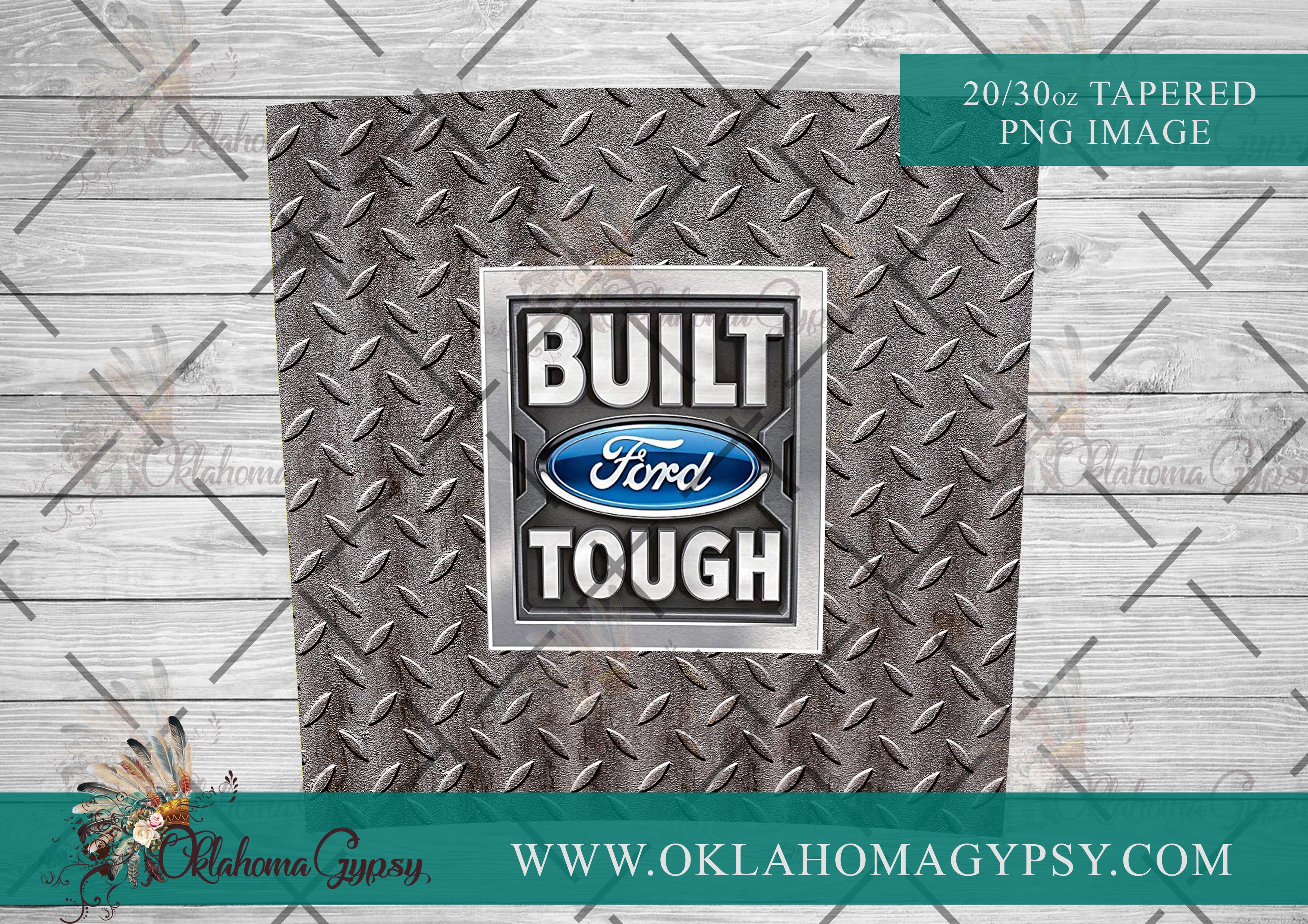 Built Ford Tough Rusted Metal Inspired Digital File – Oklahoma Gypsy Designs