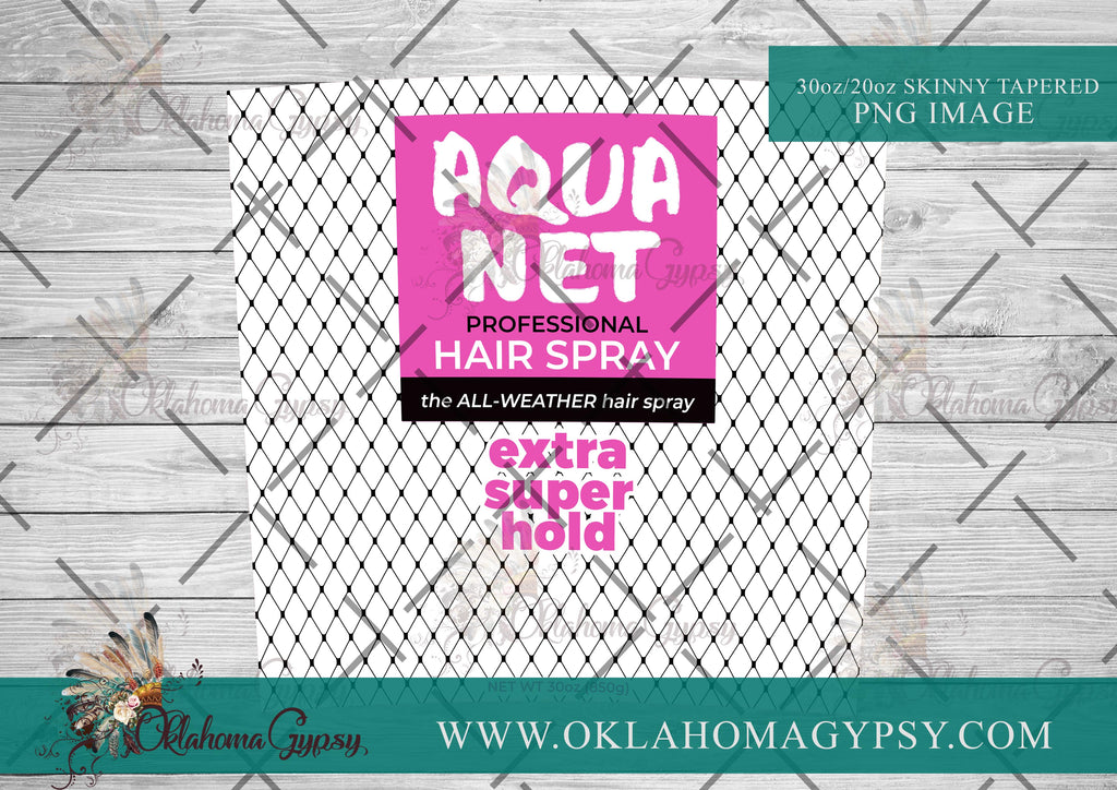 Aqua Net Hairspray Digital File Wraps