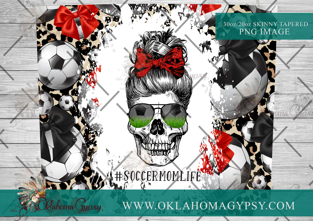 Leopard Soccer Mom Skeleton Digital File Wraps