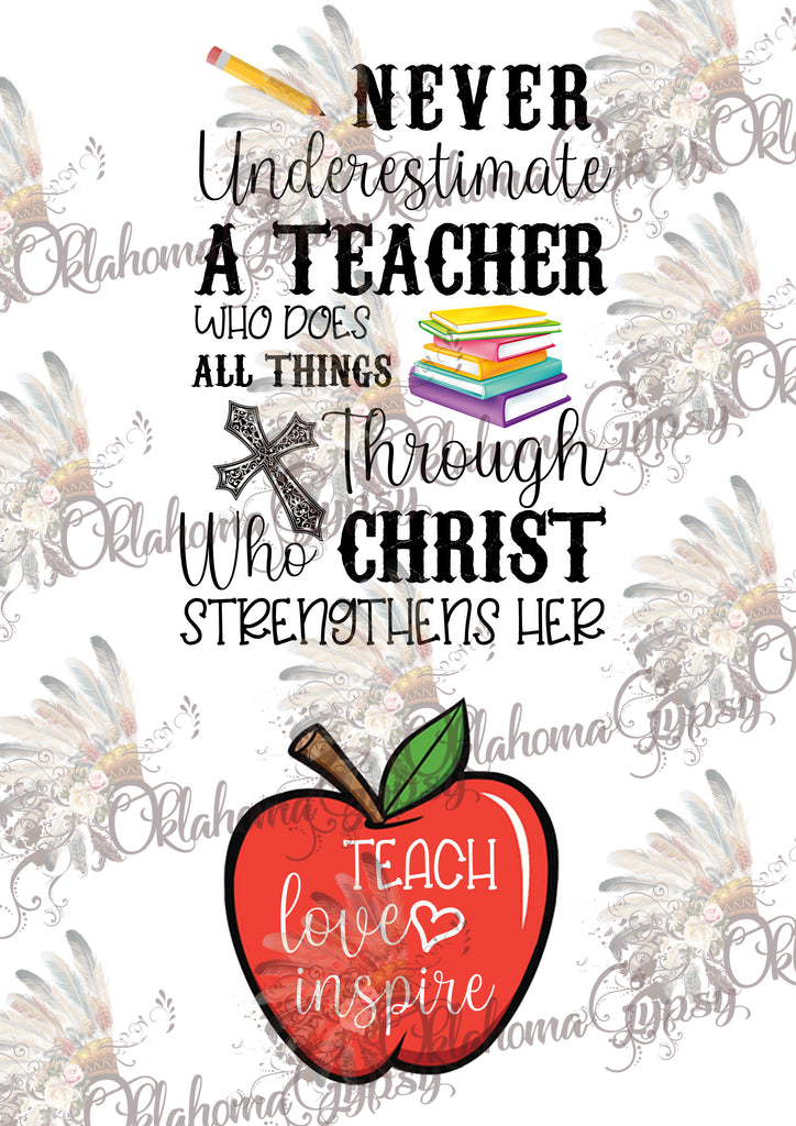 Teacher - Christ Who Strengthens Me Digital File