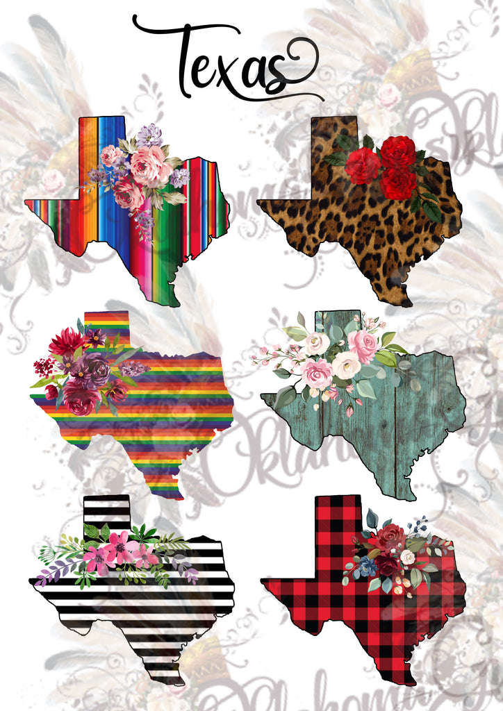Texas State Shape ~ Digital File