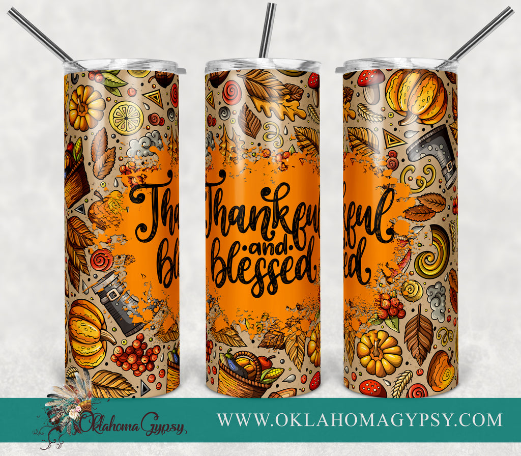 Thankful & Blessed Digital File Wraps