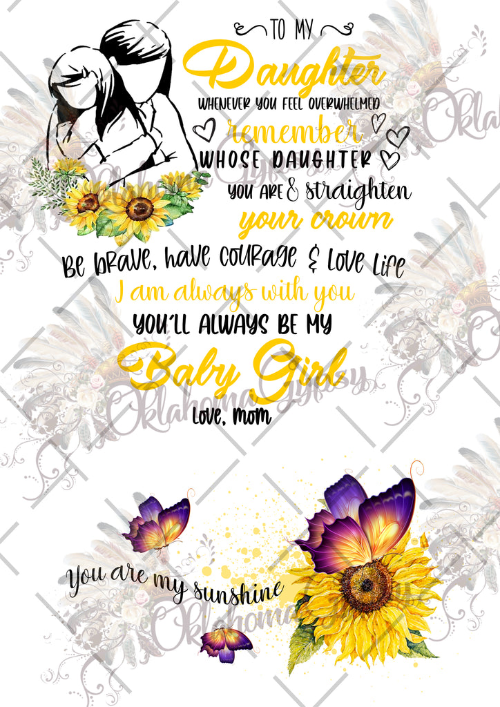 Daughter Sunflower Digital File