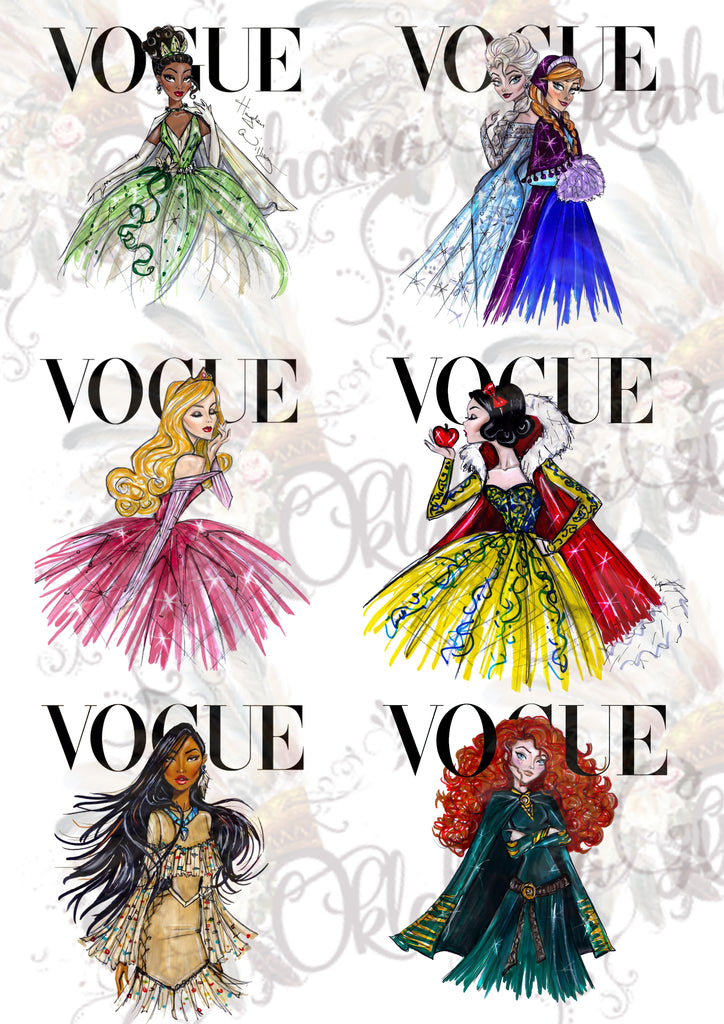 Vogue Princesses Inspired Digital File