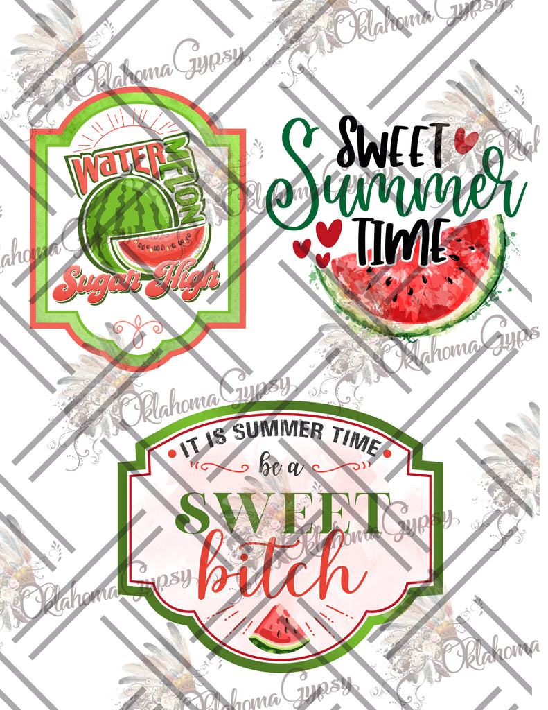Watermelon Labels Digital File