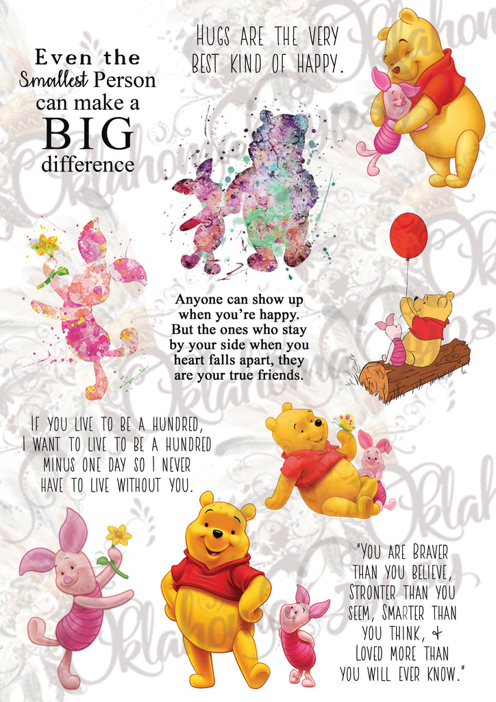 Winnie The Pooh & Piglet Inspired Digital File