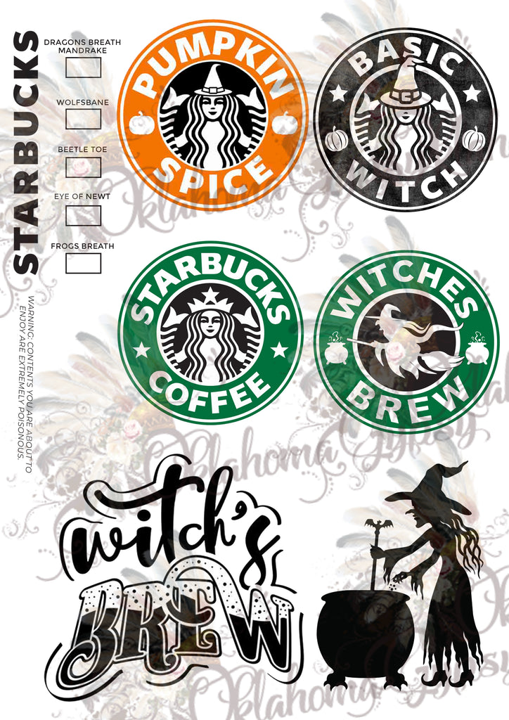 Witches Brew Starbucks Inspired Digital File