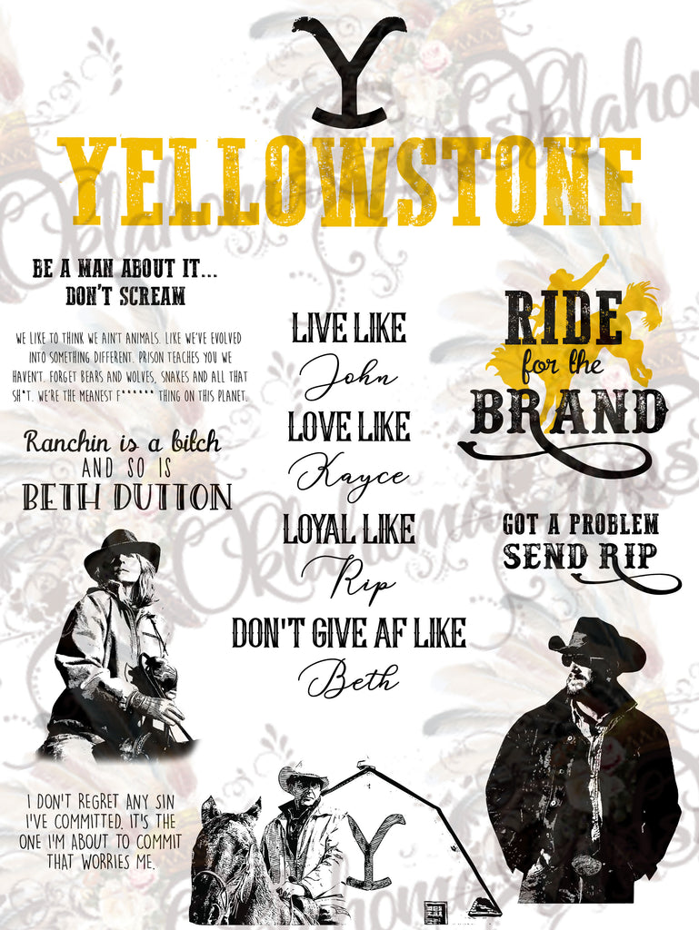 Yellowstone TV Show Inspired Digital File