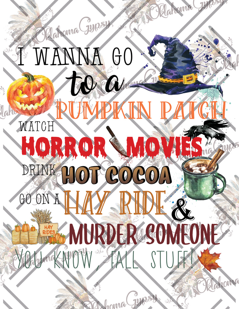 Horror Halloween Saying Coffee ~ You Know, Fall Stuff Digital File